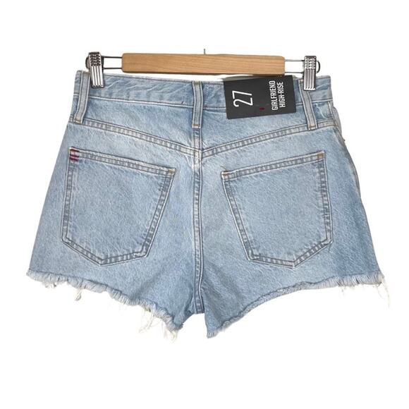 BDG New! Girlfriend High Rise Shorts Light Wash Denim Distressed Summer 27 - Picture 2 of 11